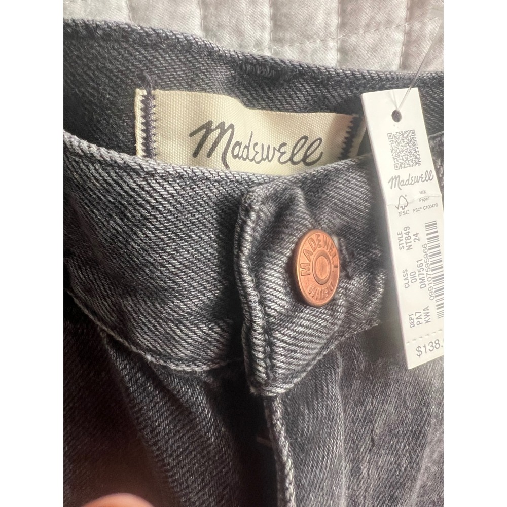 Madwell Superwide-Leg Jeans High Waist Lunar Wash Black NT849 W24 - Picture 4 of 9